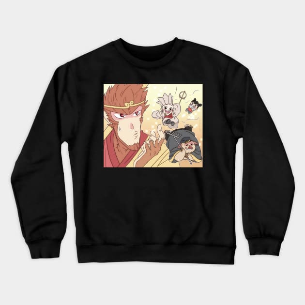 Monkey king Crewneck Sweatshirt by 	 FatharaniYasmin